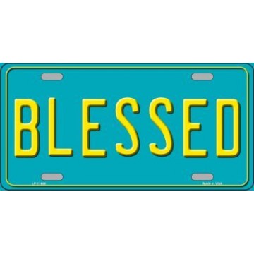Blessed Metal License Plate